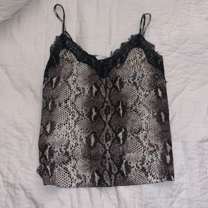 Lulus Laced Snakeskin Top